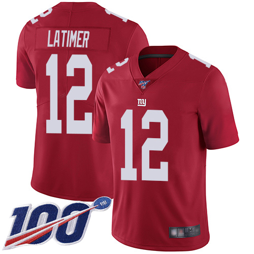 Men New York Giants #12 Cody Latimer Red Limited Red Inverted Legend 100th Season Football NFL Jersey->youth nfl jersey->Youth Jersey